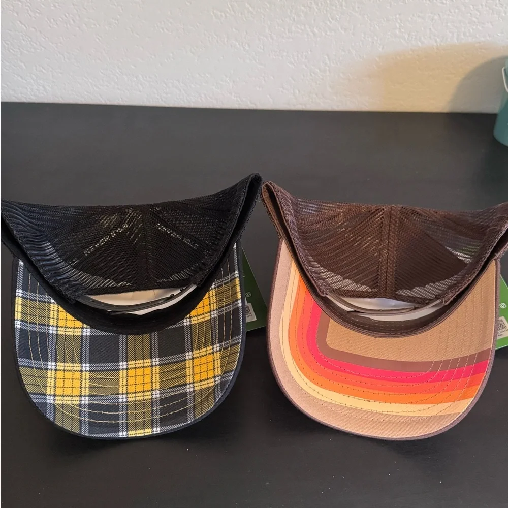 John Deere Black Caps with Yellow Logo Patch - Picture 2 of 5